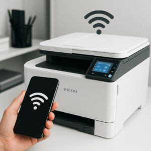 jak połączyć drukarkę ricoh z telefonem?