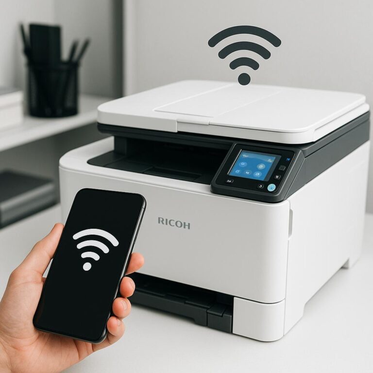 jak połączyć drukarkę ricoh z telefonem?