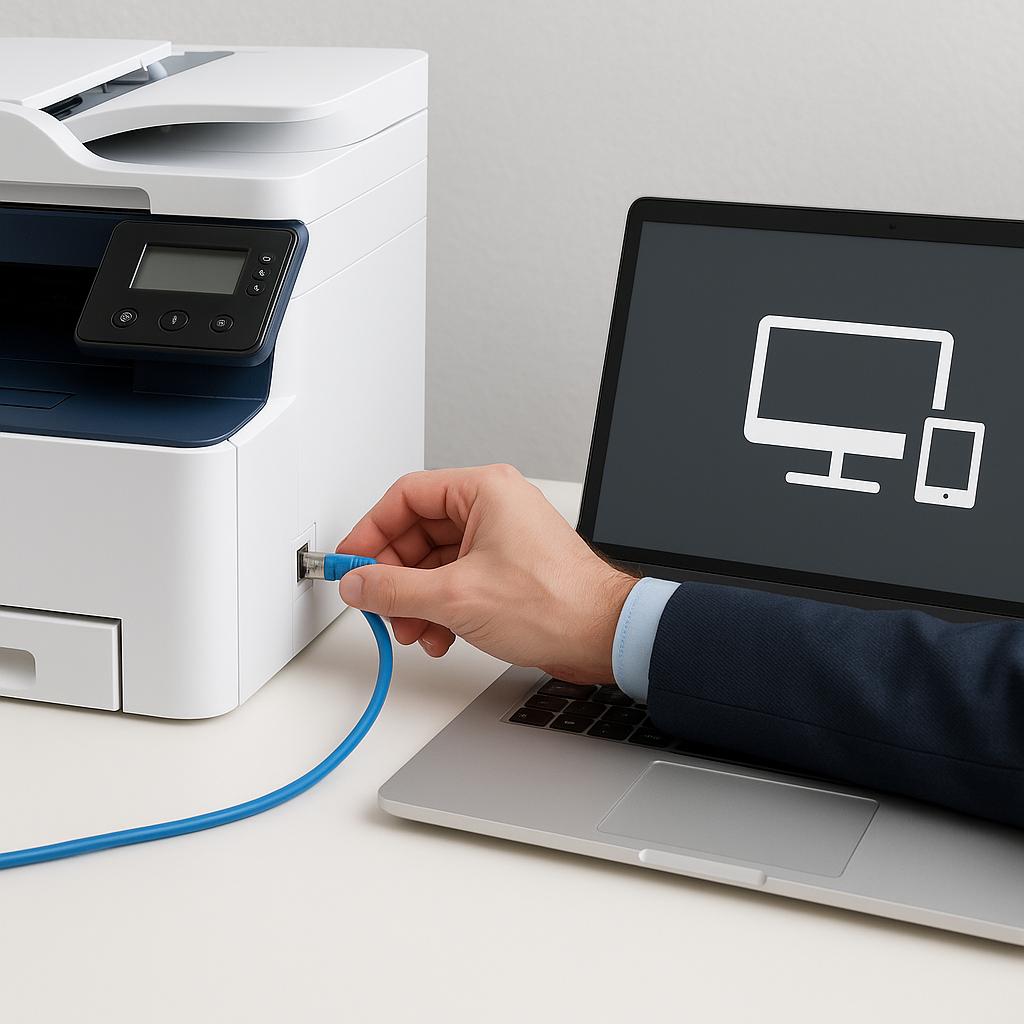 jak połączyć drukarkę xerox?