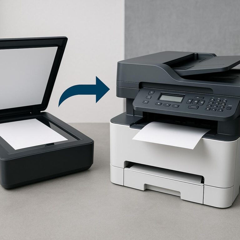 jak połączyć drukarkę ze skanerem?