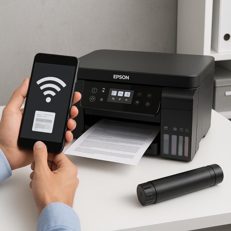 jak połączyć się z drukarką epson przez telefon?