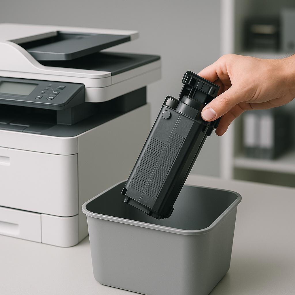 jak pozbyć się pojemnika na zużyty toner?