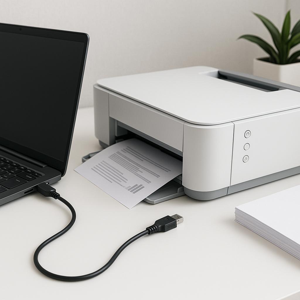 jak się podłącza drukarkę do laptopa?