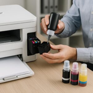 jak się uzupełnia tusz w drukarce?