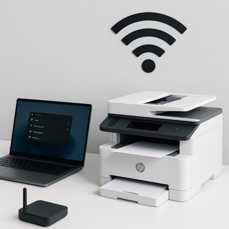 jak skonfigurować wi-fi w drukarce hp?