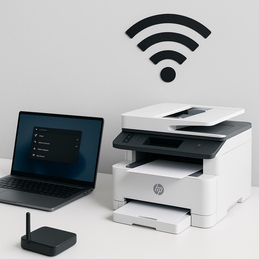 jak skonfigurować wi-fi w drukarce hp?