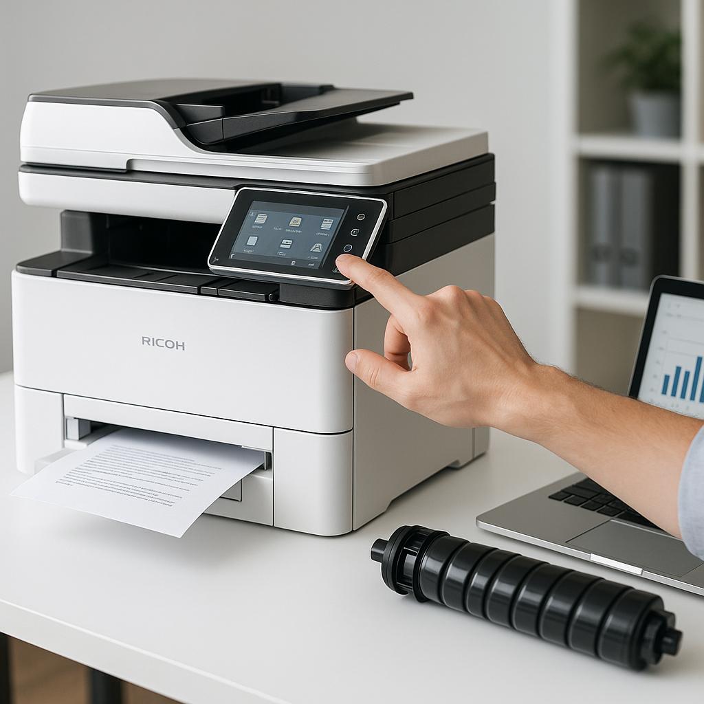 jak sprawdzić liczbę stron na drukarce ricoh?