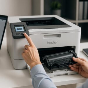 jak sprawdzić stan tonera w drukarce brother?