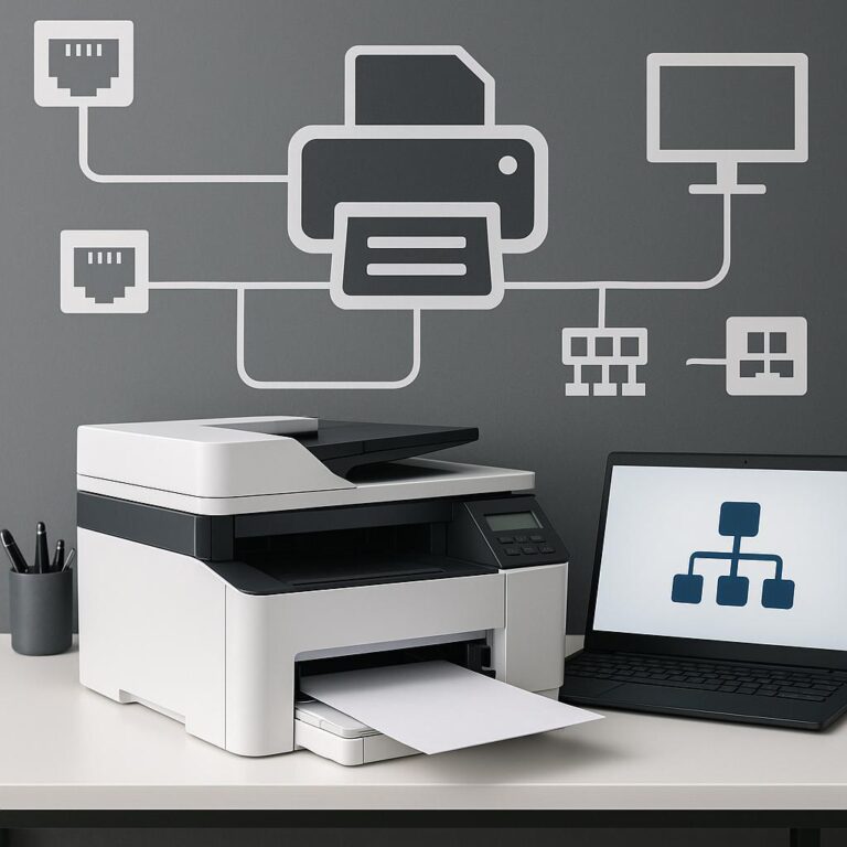 jak znaleźć drukarkę w sieci lan?