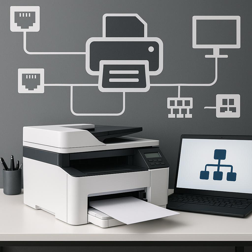 jak znaleźć drukarkę w sieci lan?