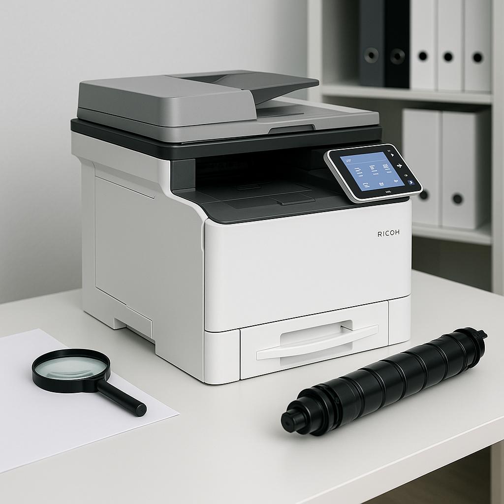 jak znaleźć nazwę drukarki ricoh?