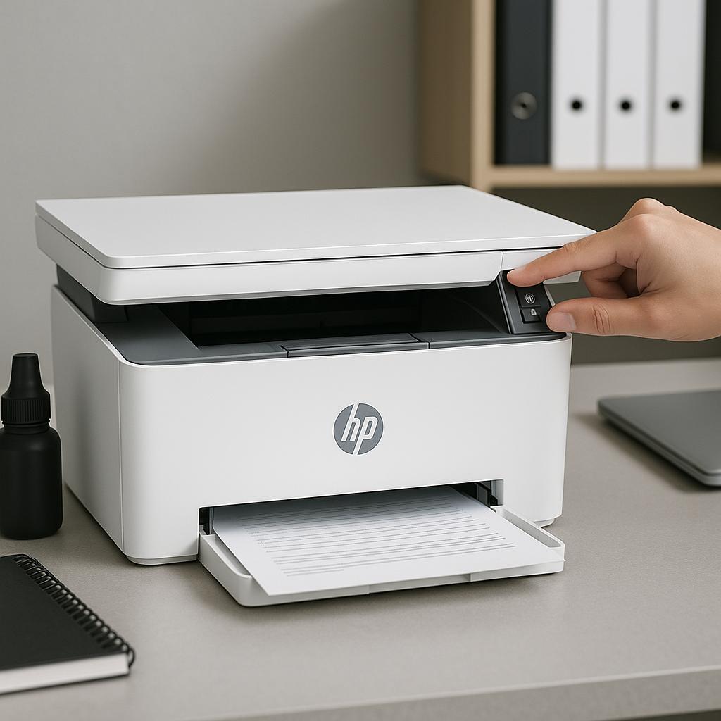 jak zresetować drukarkę hp laser jet mfp m28w?