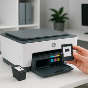 jak zresetować tusz w drukarce hp?