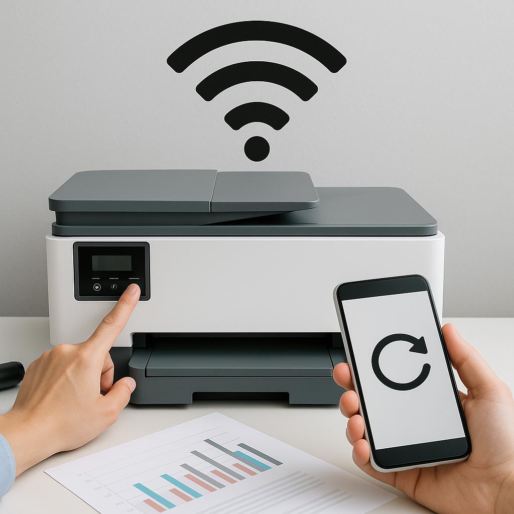 jak zresetować wi-fi w drukarce hp?