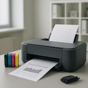 jaki typ drukarki zużywa najmniej tuszu?