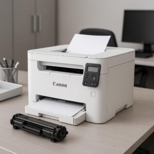 co oznacza literka b na drukarce canon?