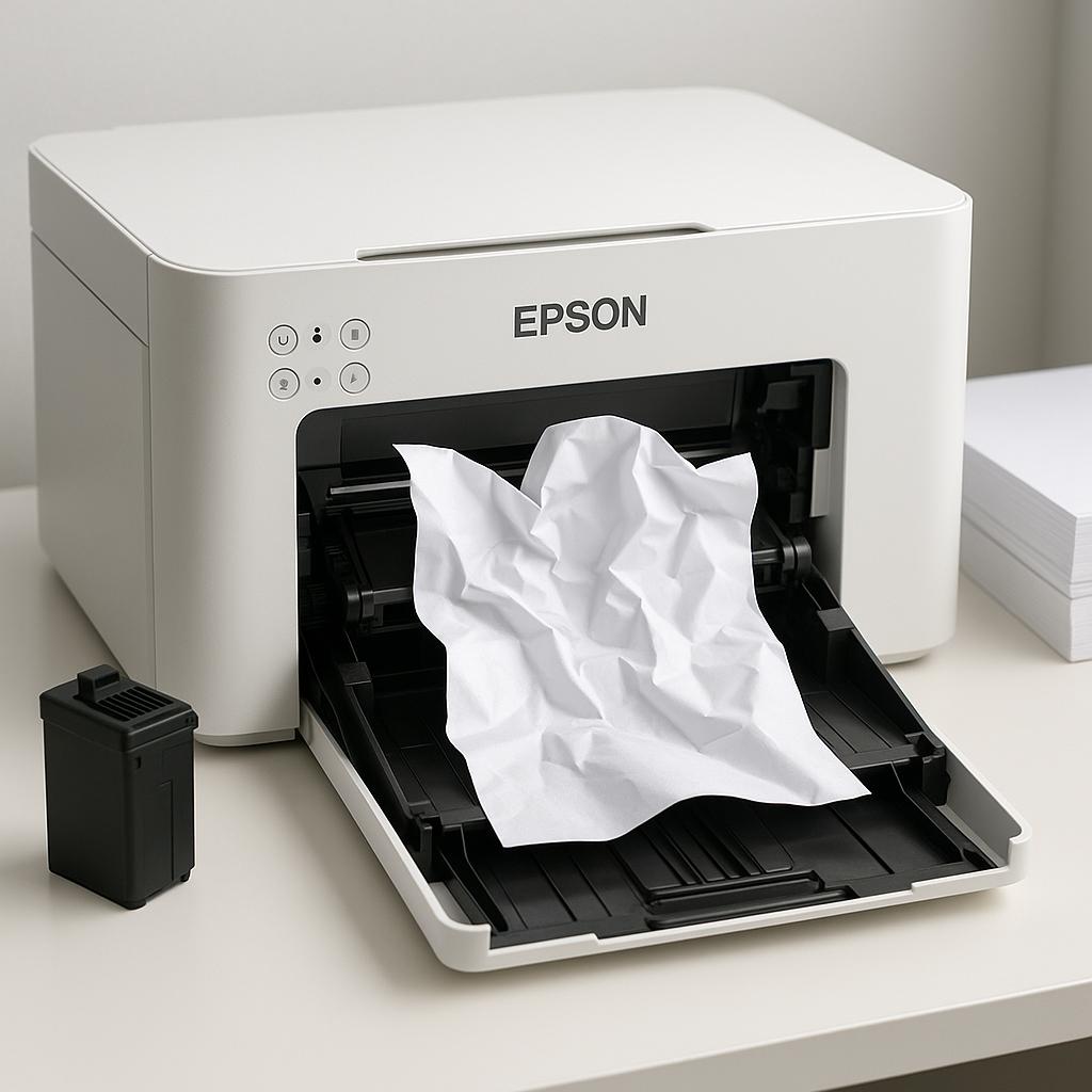 co zrobić, gdy papier zatnie się w drukarce epson?