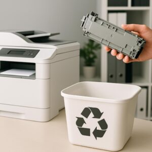 co zrobić z pojemnikiem na zużyty toner?