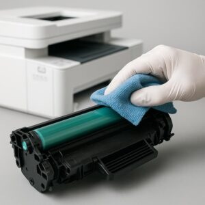 czy można czyścić wkład z tonerem?