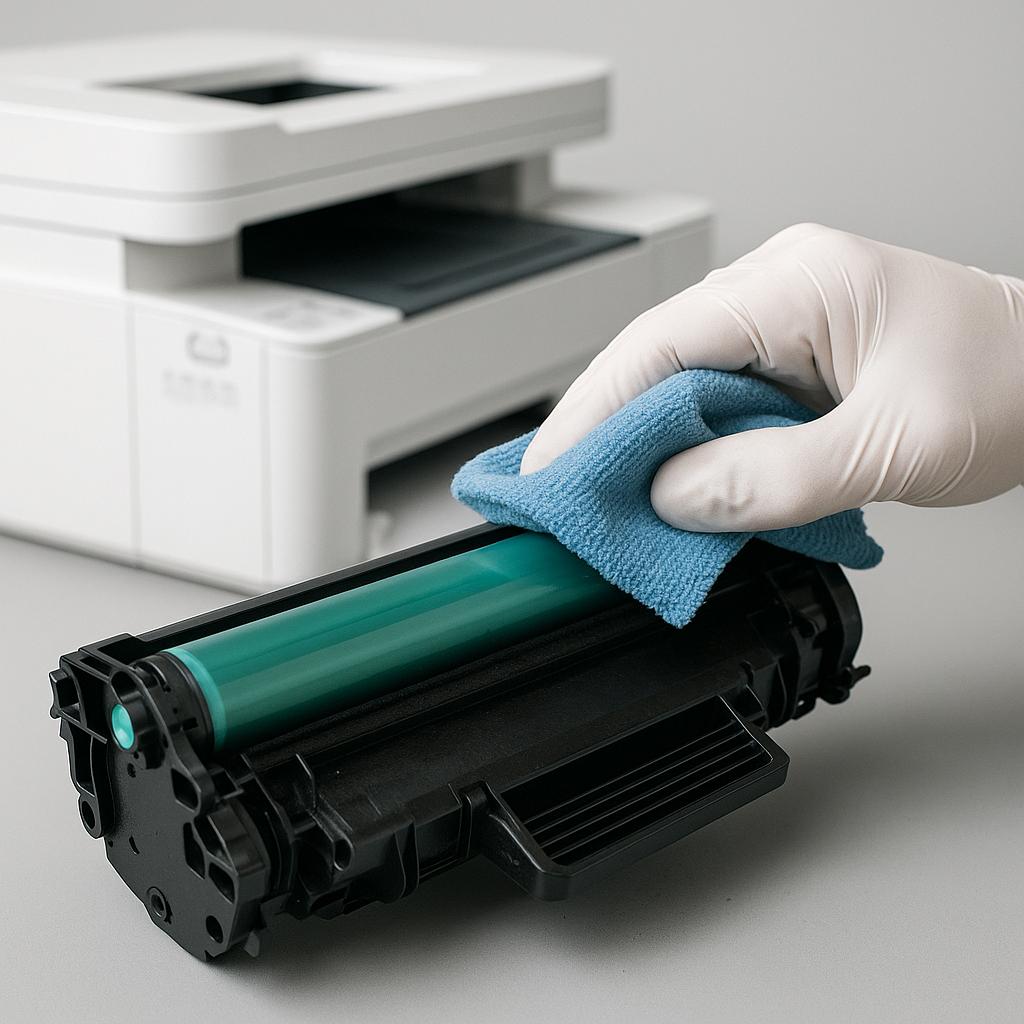 czy można czyścić wkład z tonerem?