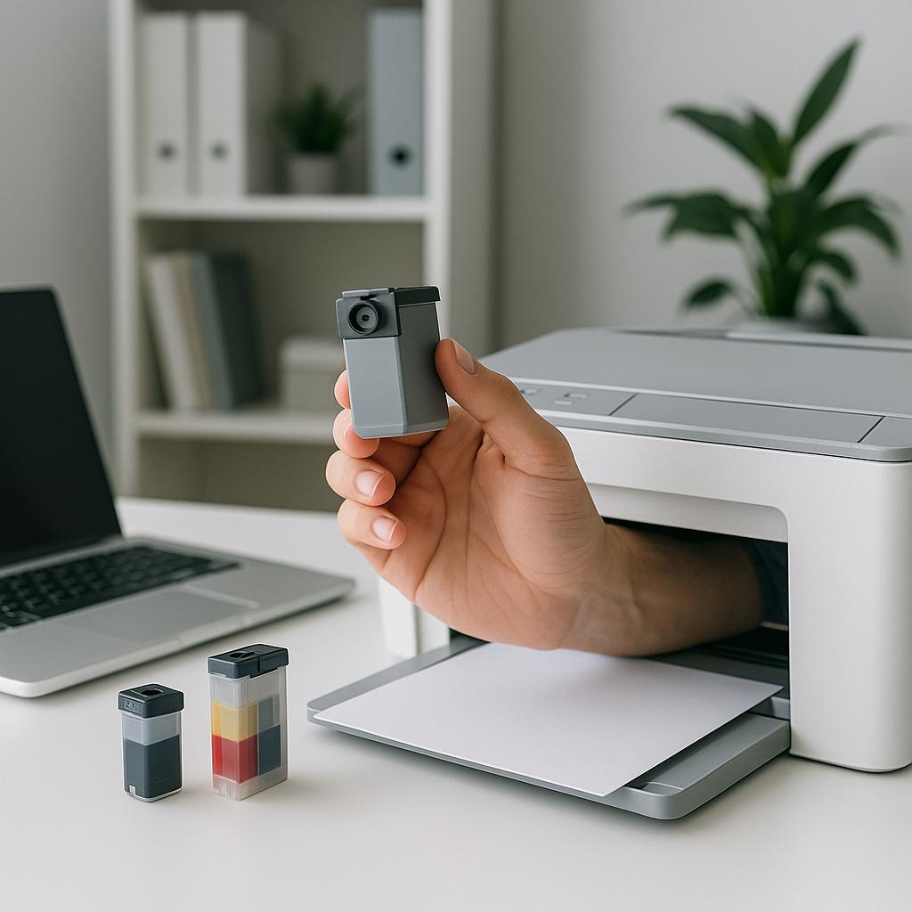 dlaczego mój pojemnik z tuszem jest pusty, mimo że jest pełny?