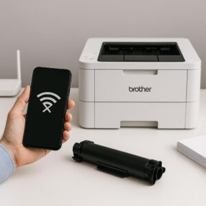 dlaczego mój telefon nie łączy się z drukarką brother?