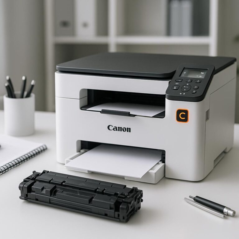 dlaczego na drukarce canon miga c?