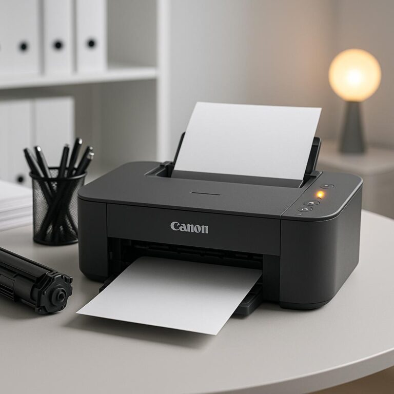 dlaczego na drukarce canon miga żółta lampka?