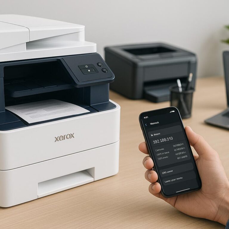 gdzie znajdę adres ip drukarki xerox?