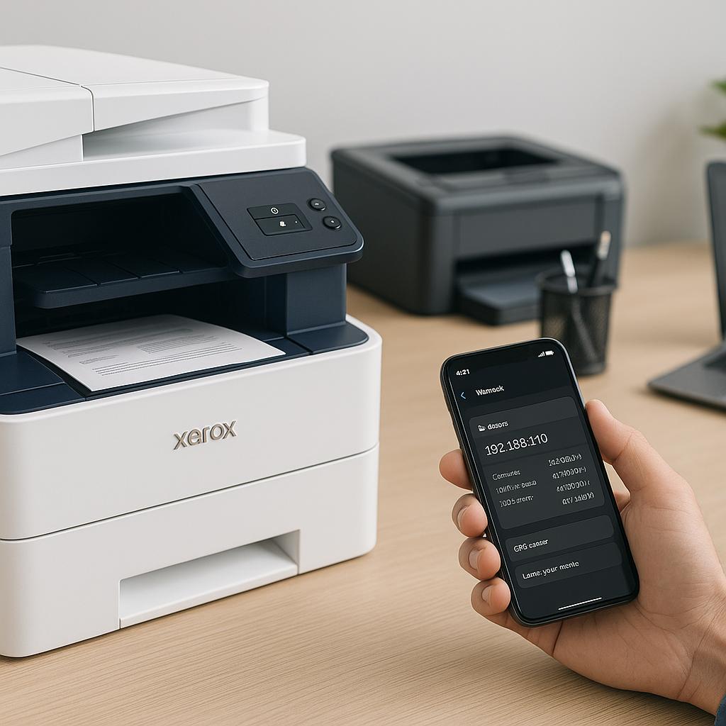 gdzie znajdę adres ip drukarki xerox?