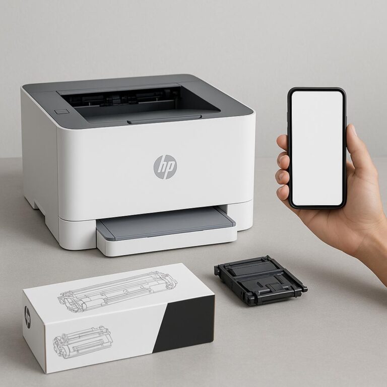 jak podłączyć drukarkę hp laserjet z telefonem?