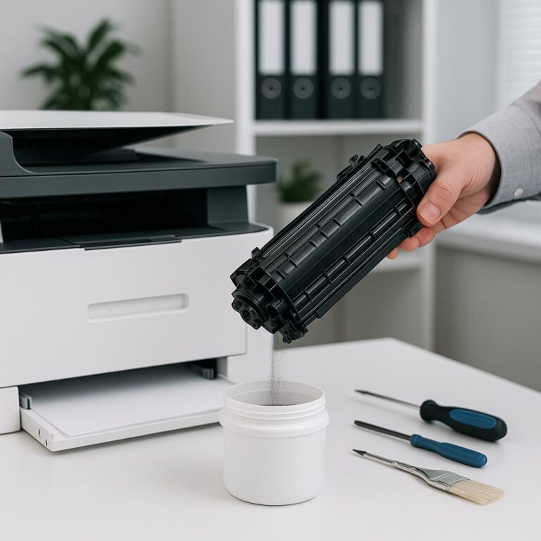 jak pozbyć się resztek tonera?