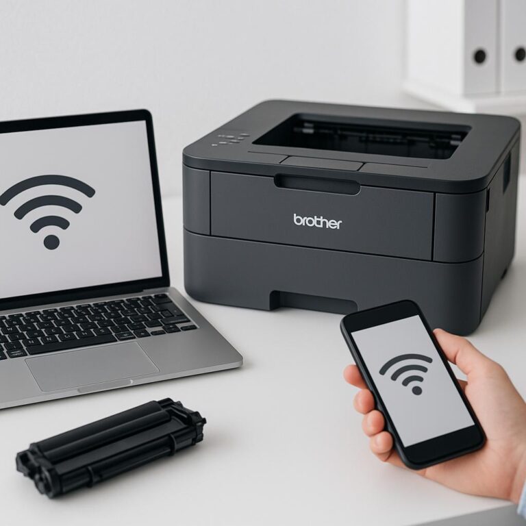 jak skonfigurować drukarkę brother z wi-fi?