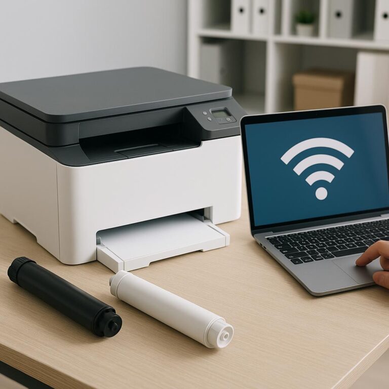 jak skonfigurować drukarkę do połączenia z wi-fi?