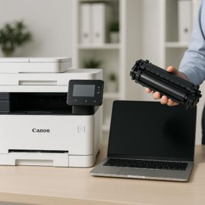 jak sprawdzić stan tonera w drukarce canon?