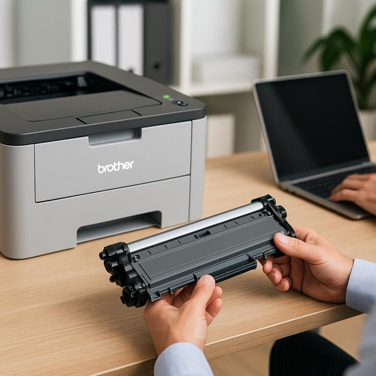 jak sprawdzić stan toneru w drukarce brother?