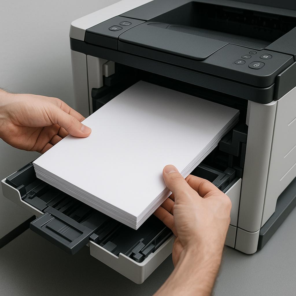 jak włożyć papier do kserokopiarki?