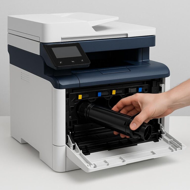 jak wyjąć toner z drukarki xerox?