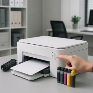 jak wyłączyć sprawdzanie poziomu tuszu?