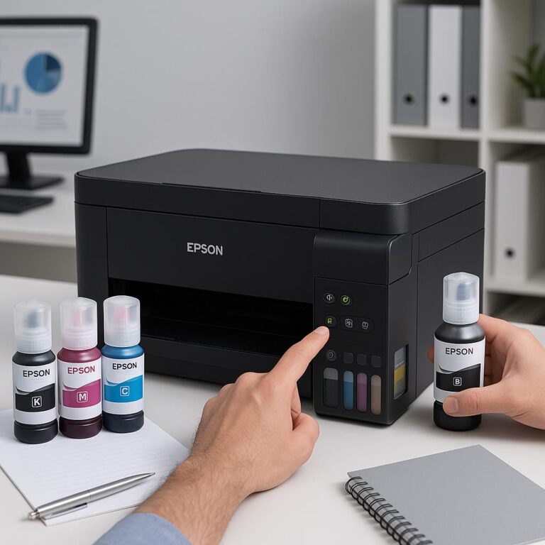 jak zresetować drukarkę epson po dodaniu tuszu?