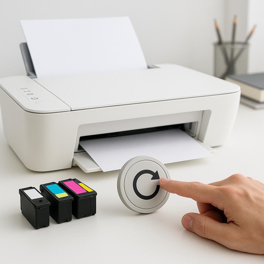 jak zresetować tusze hp?