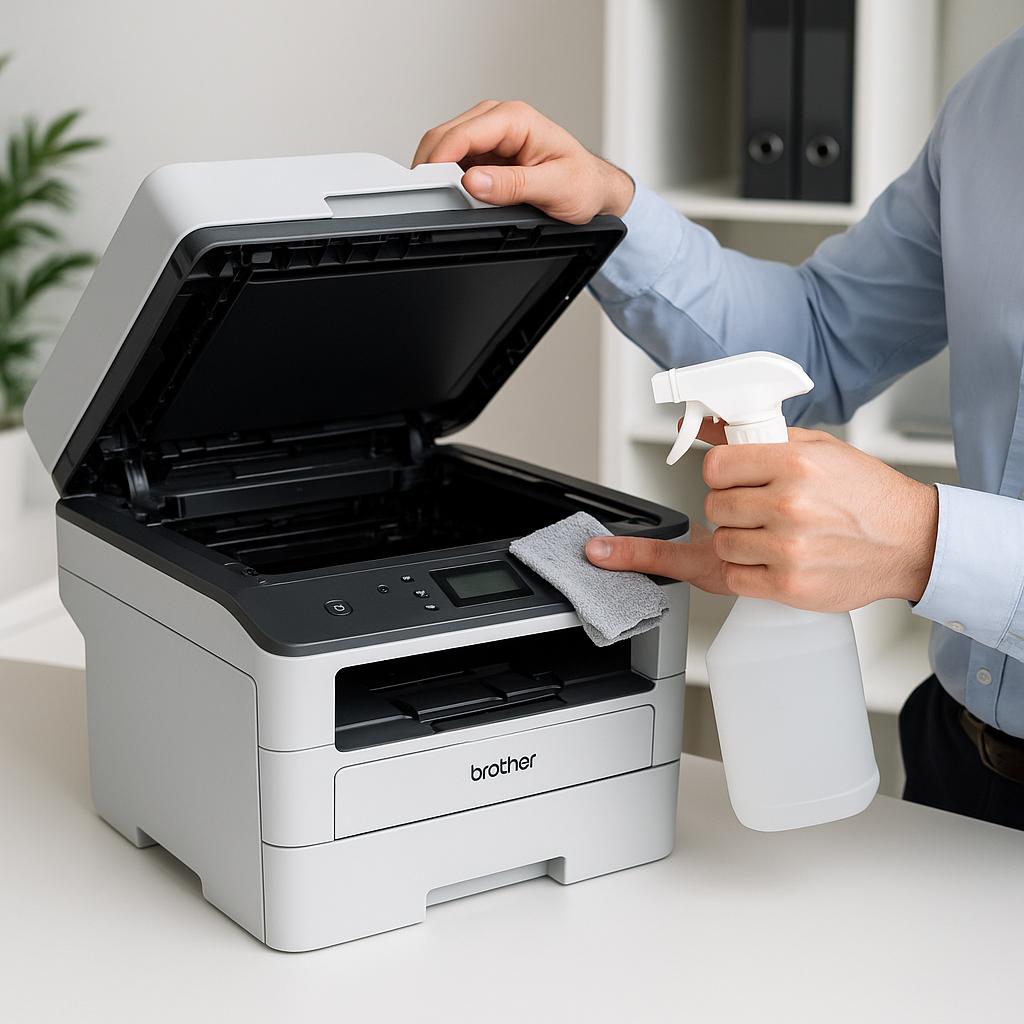 jak zrobić czyszczenie drukarki brother?