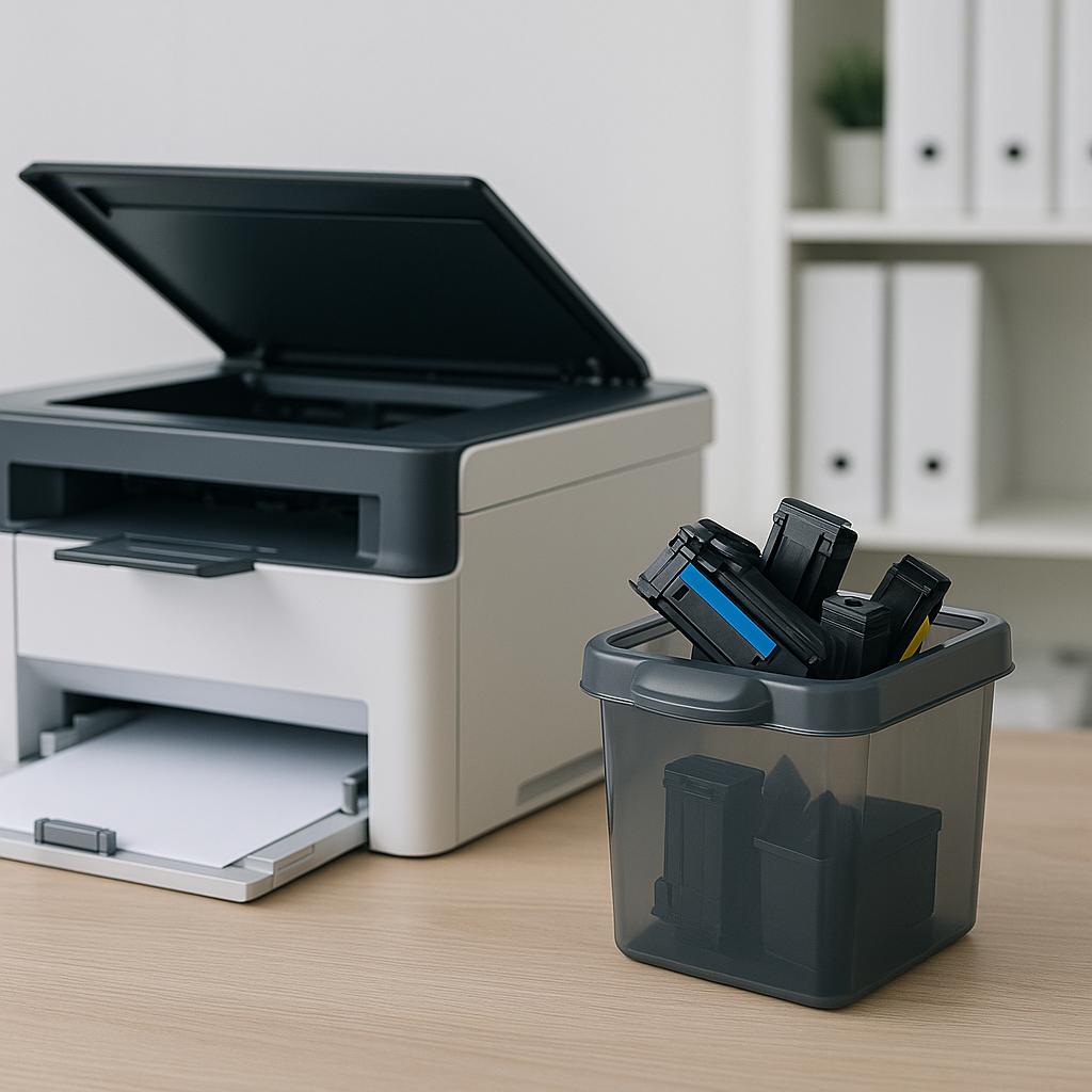 po co pojemnik na zużyty tusz?