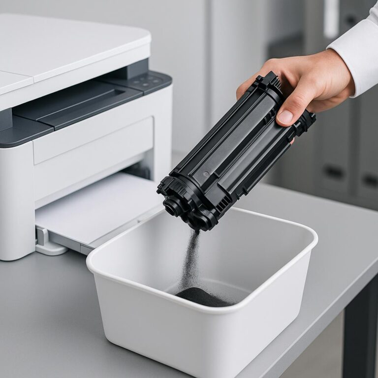 czy można po prostu opróżnić pojemnik na toner?