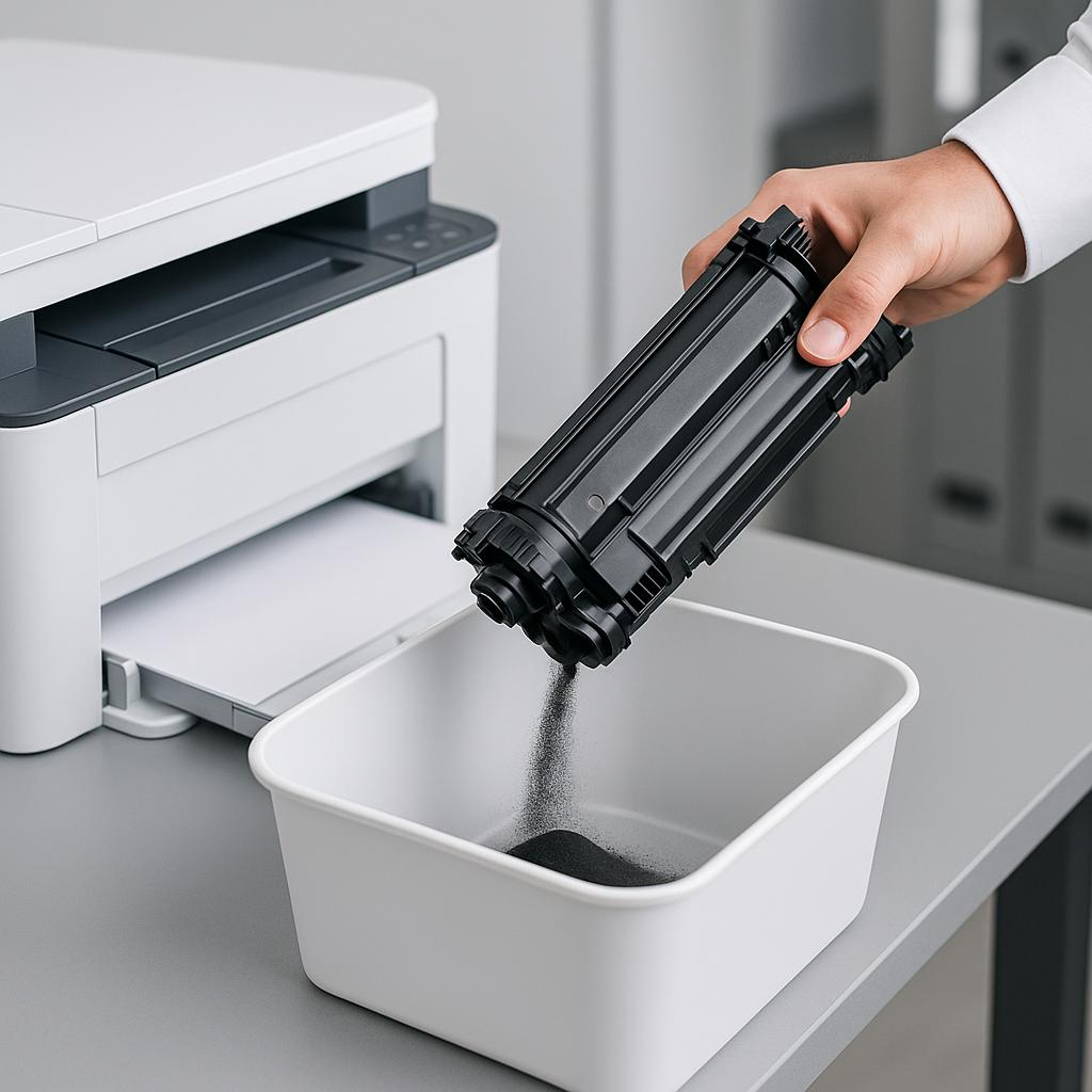 czy można po prostu opróżnić pojemnik na toner?