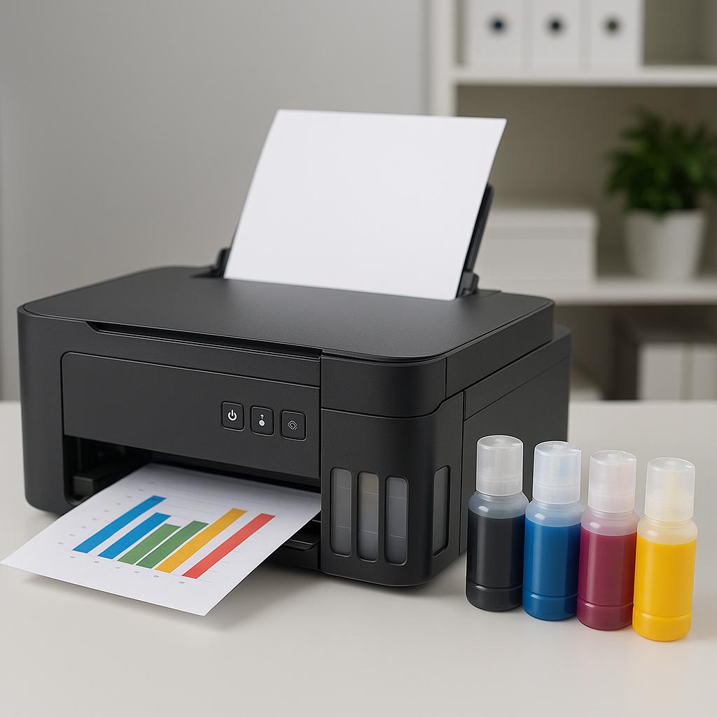 czy tusz wysycha w drukarkach ecotank?