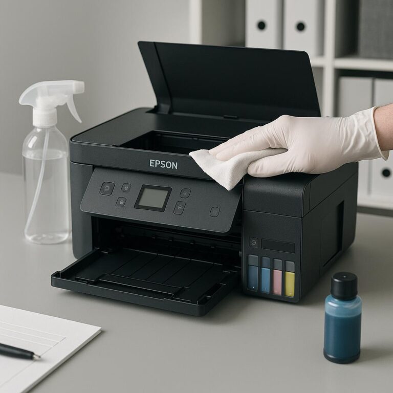 jak czyścić wnętrze drukarki epson ecotank?