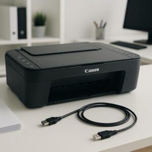 jak podłączyć drukarkę canon przez kabel usb?