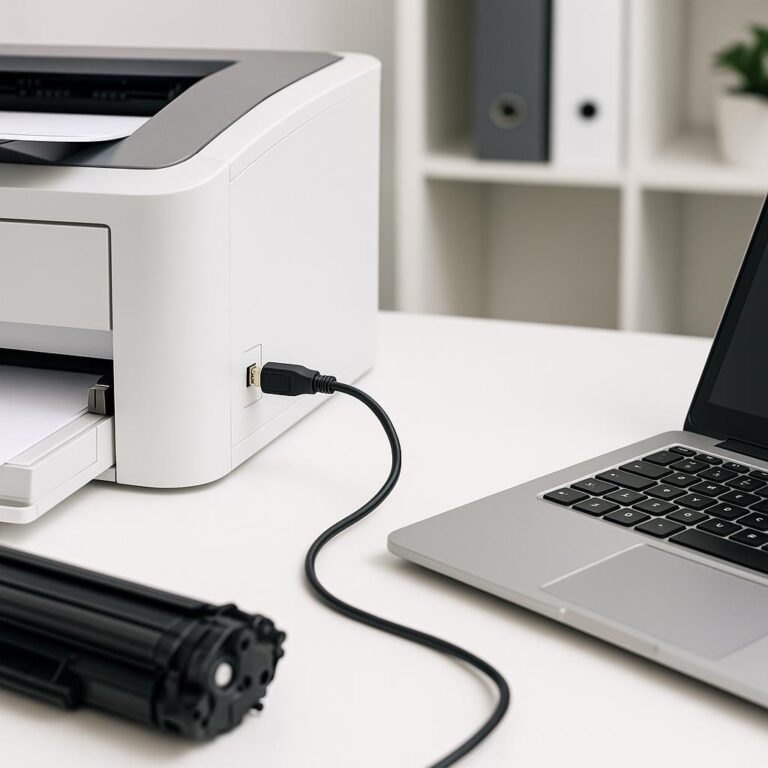 jak podłączyć drukarkę laserową do komputera?