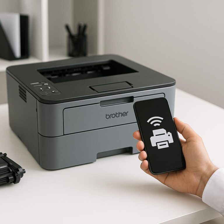 jak połączyć się telefonem z drukarką brother?